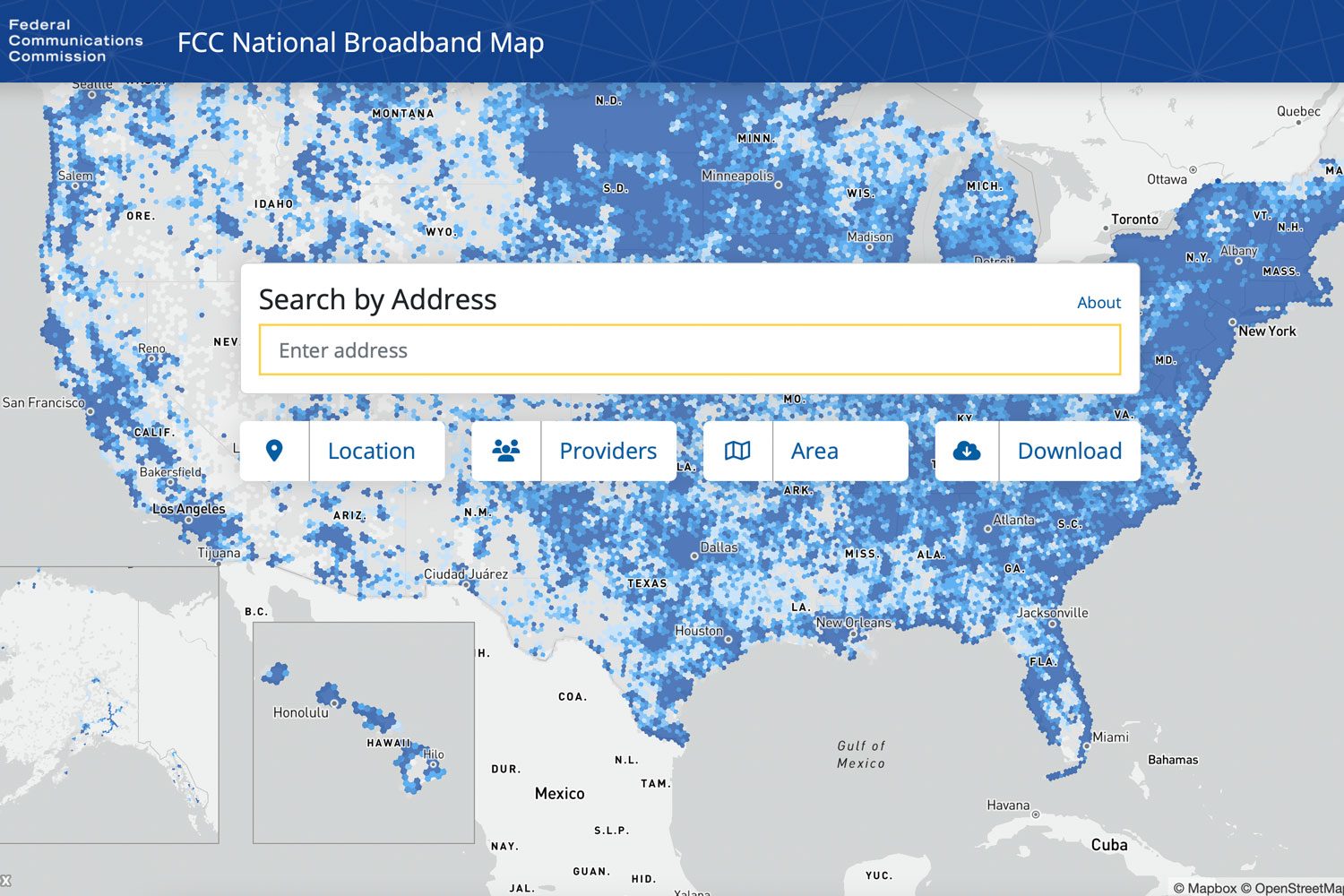 Fcc National Broadband Map Via Fcc Dot Gov