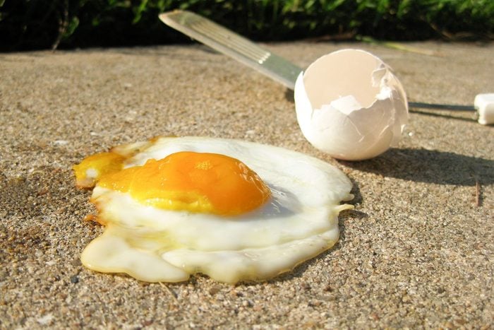 Fried Egg On Sidewalk