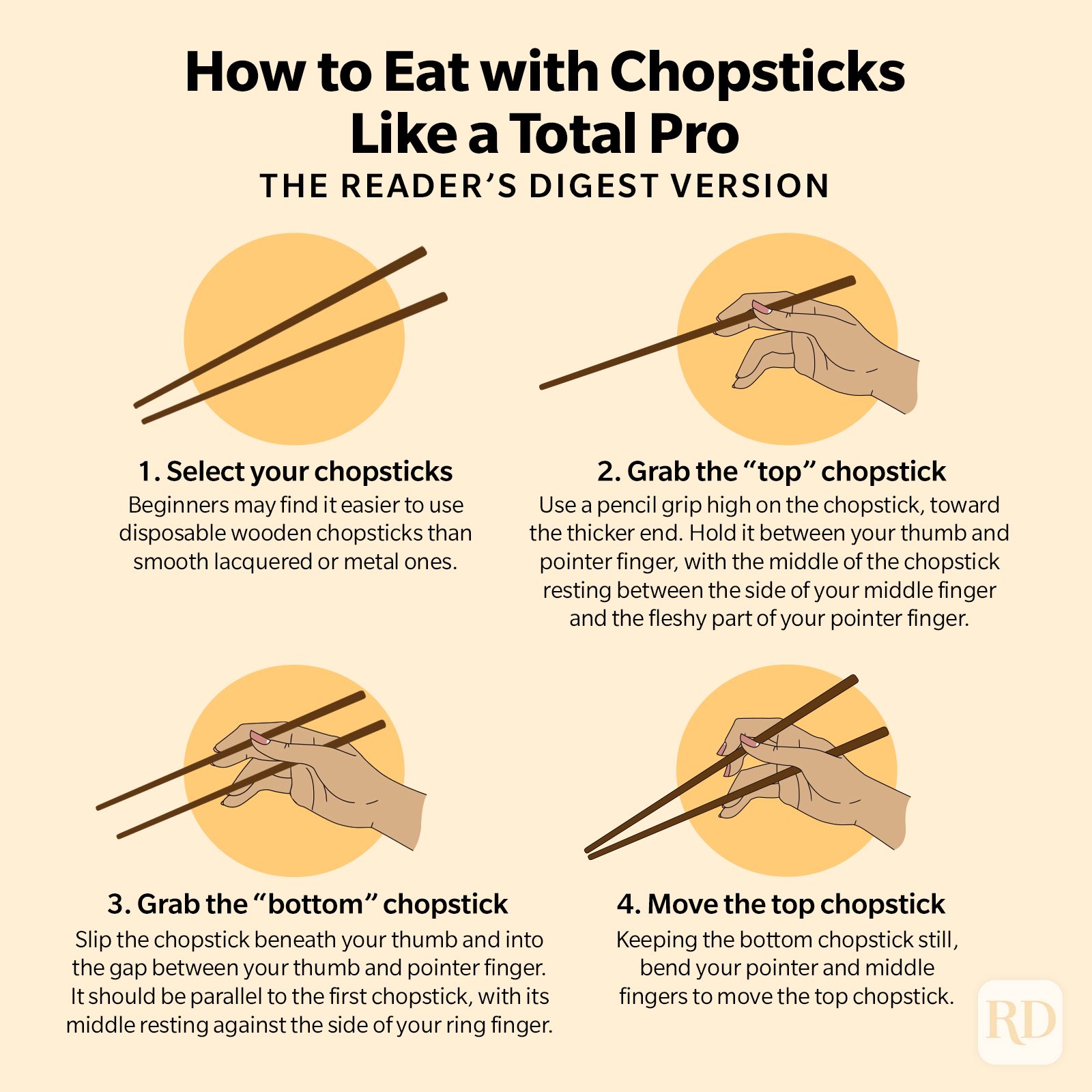 How To Eat With Chopsticks Like An Absolute Pro infographic