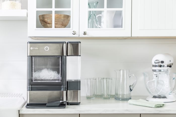 ice maker and kitchen aid on a clean kitchen counter