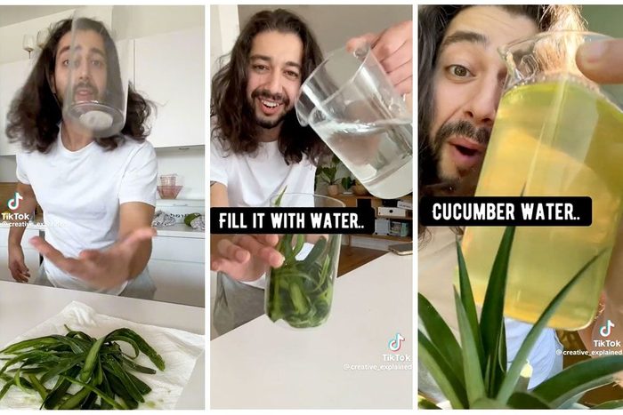 cucumber peel water nutrient hack from tiktok