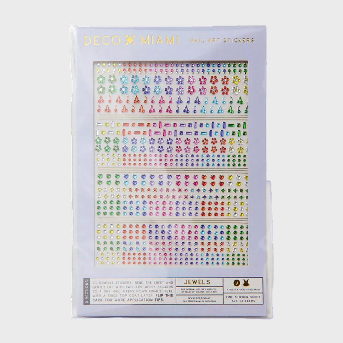 Deco Miami Nail Art Sticker Sheet