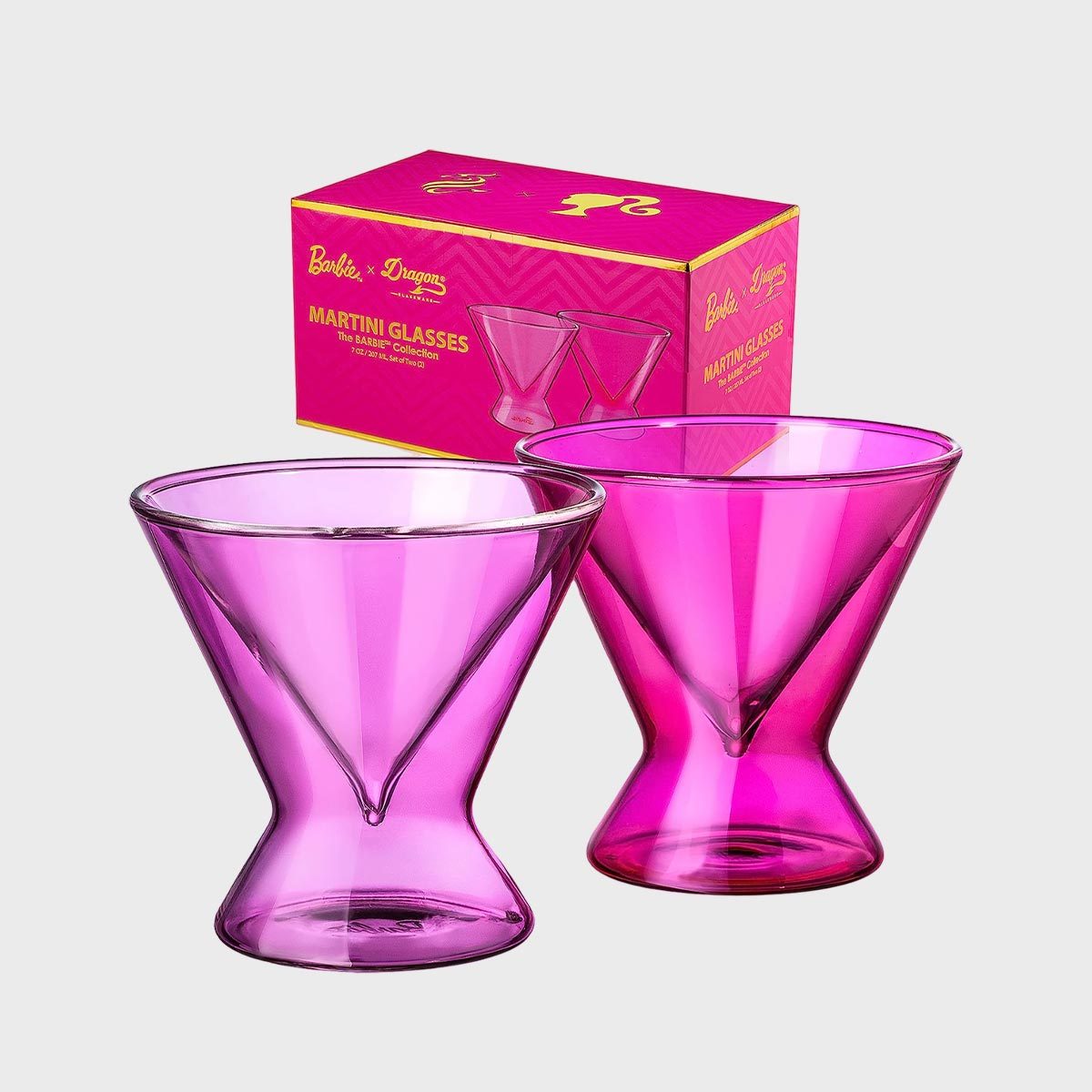 Dragon Glassware X Barbie Martini Glasses