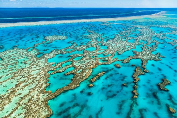 Australia. Whitsundays. Great Barrier Reef. Aerial View
