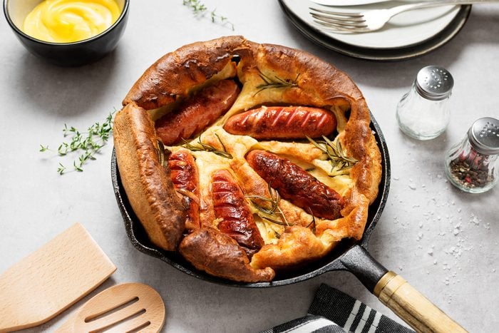 Toad in the hole, Sausage Toad, traditional English dish