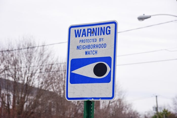 Close Up of a Neighborhood Watch Sign