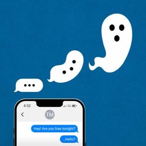 What is ghosting speech bubbles and phone