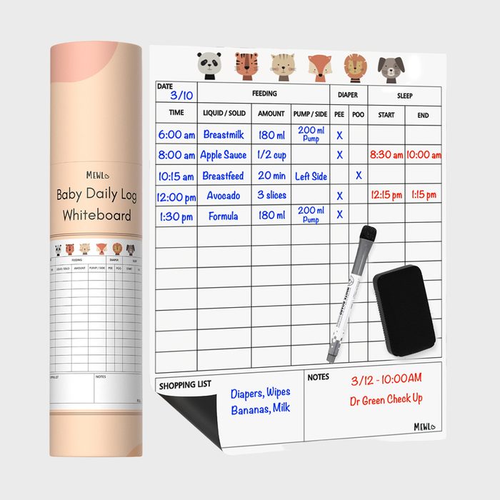 Mewl Baby And Nursing Chart Schedule Tracker