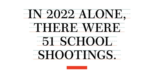 In 2022 alone, there were 51 school shootings: