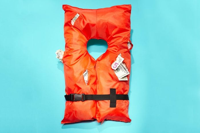 life jacket with money