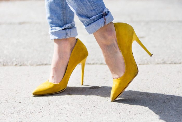 yellow High Heels