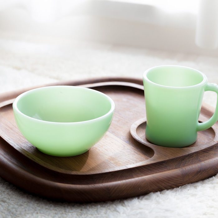 Vintage Mug And Bowl On Wooden Tray Shutterstock 1145814101