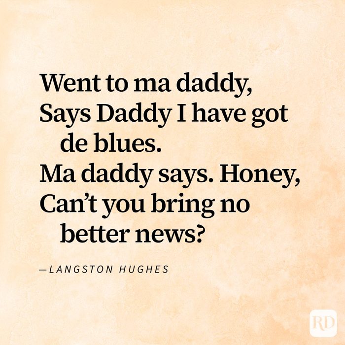 Powerful poem Hard Daddy everyone needs to read by Langston Hughes on watercolour orange background