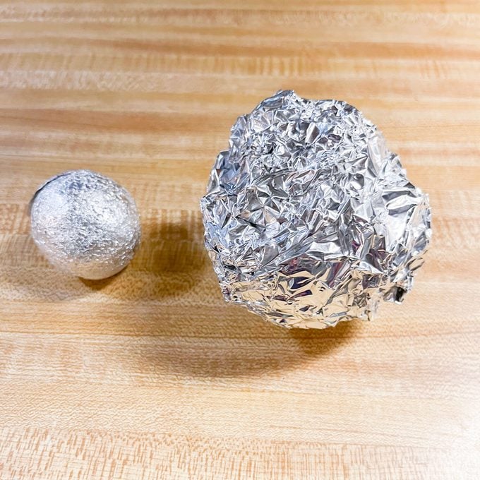 Replace old foil ball with new ones