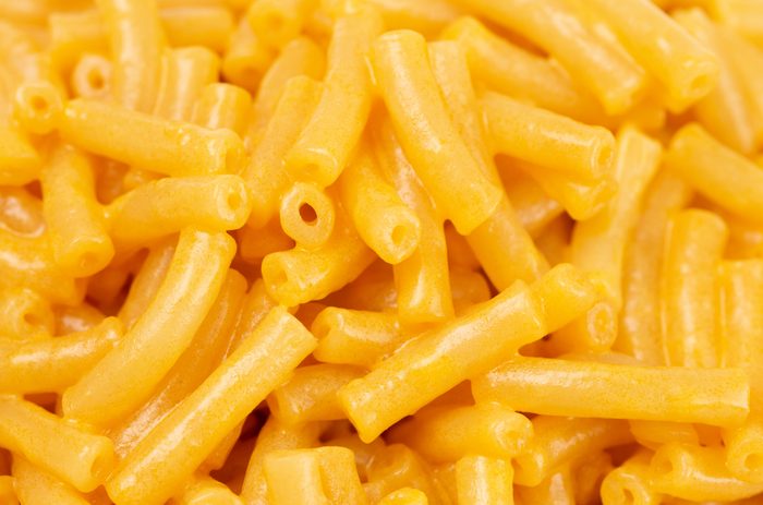 close up of kraft macaroni and cheese
