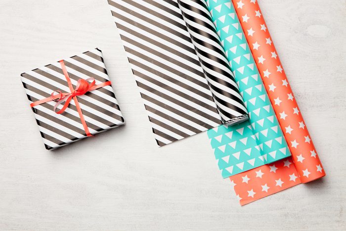 Gift wrapping paper. holidays background.