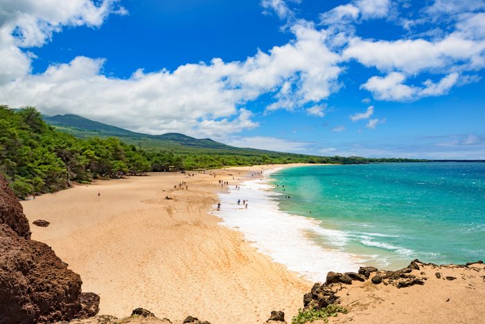 Big beach at Makena State Park on Maui, Hawaii
