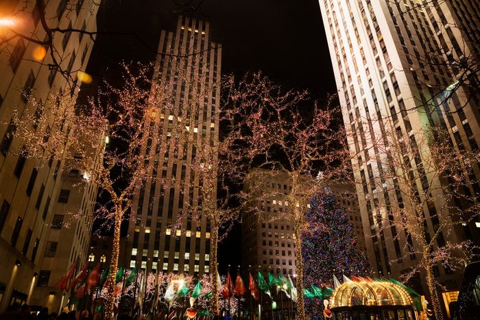 Rockefeller Plaza decorated for Holidays