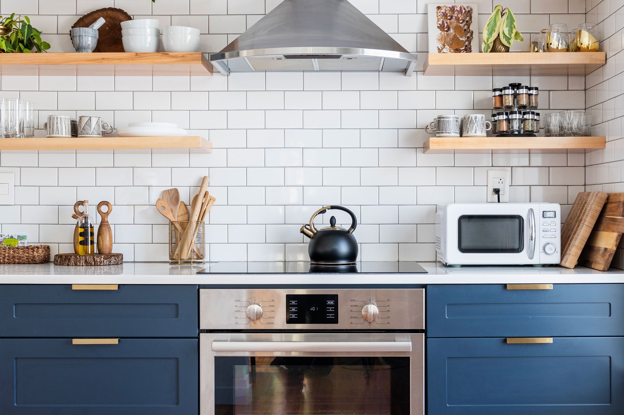 Keeping your kitchen counters organized doesn't mean tucking