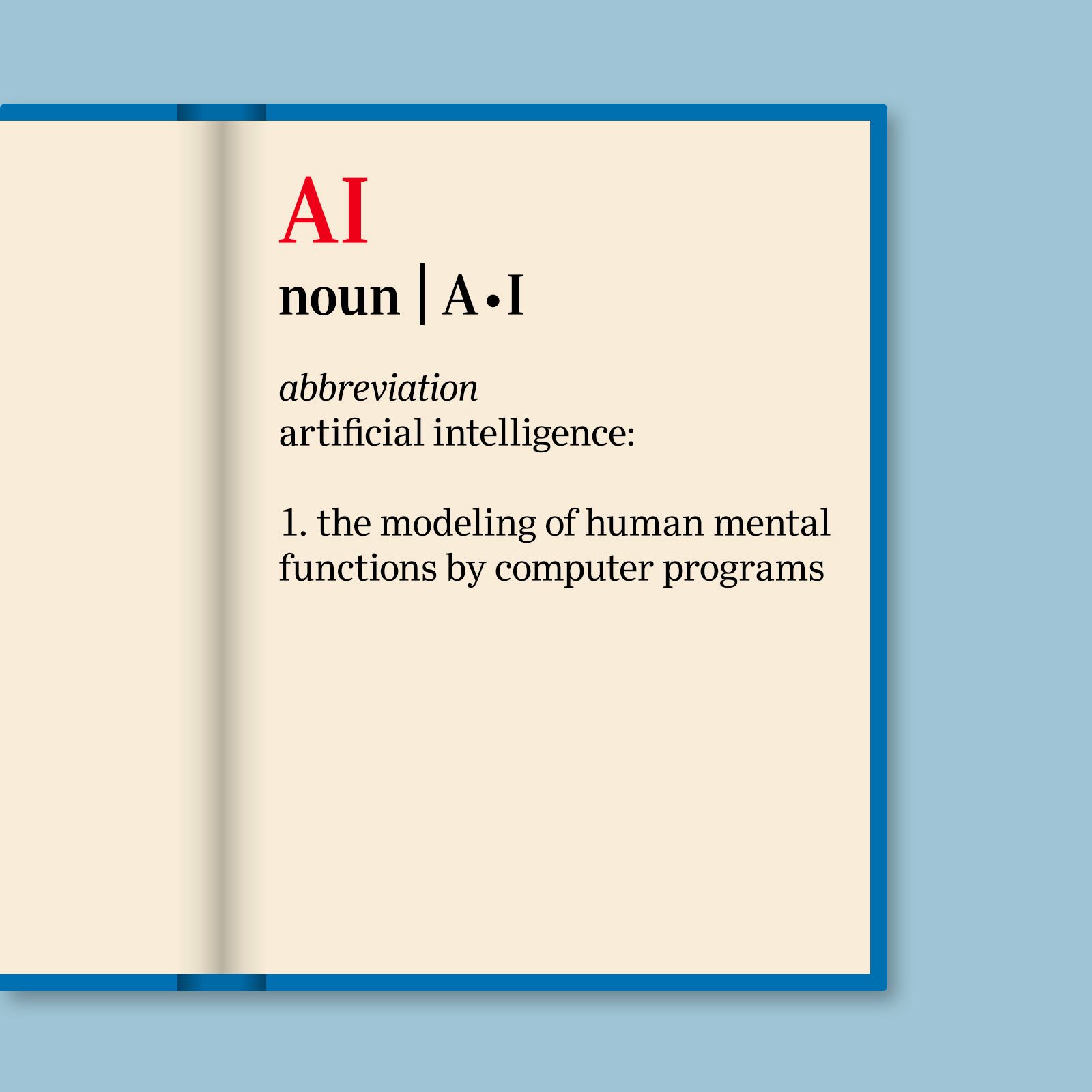 dictionary entry for the 2023 word of the year: AI