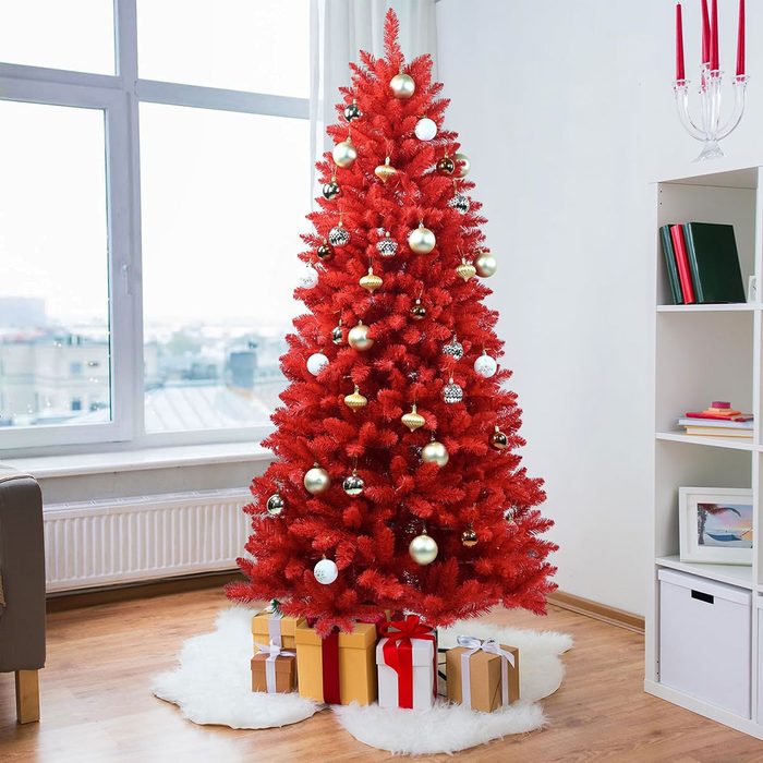5ft Artificial Red Christmas Tree 