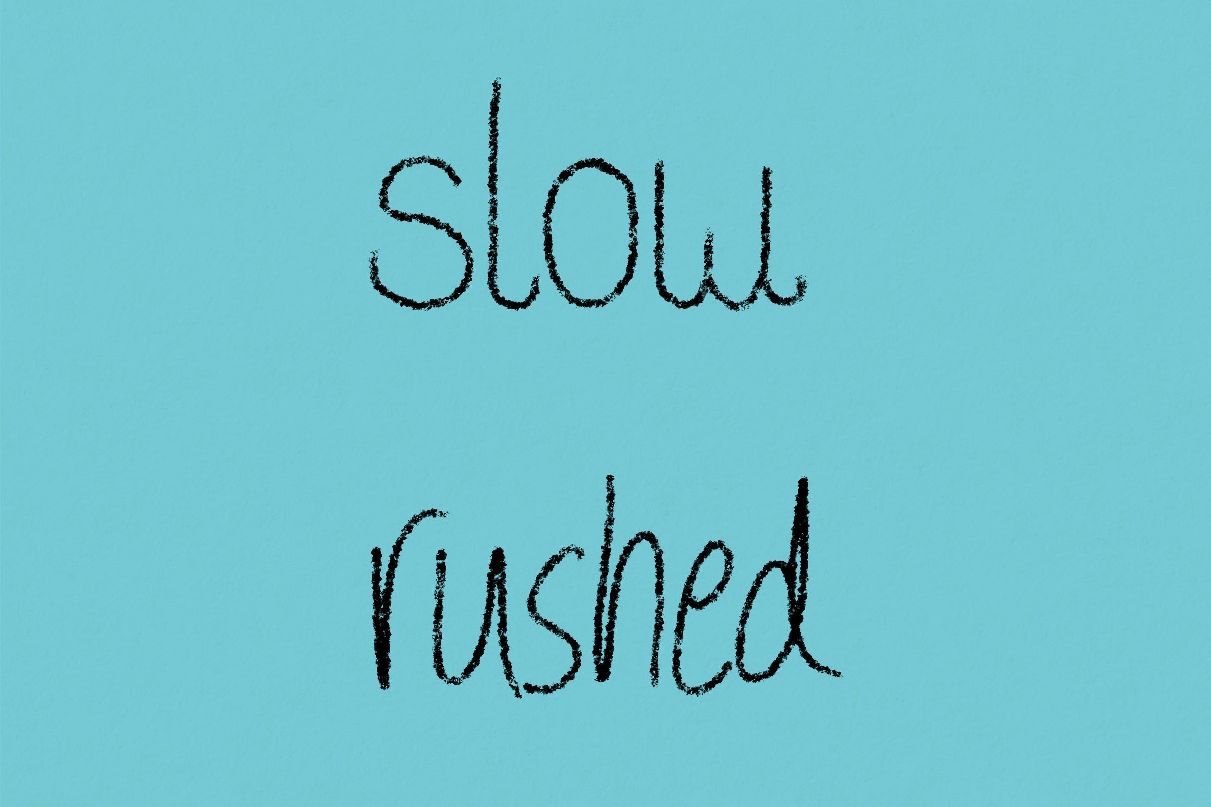 Handwriting showing slow vs rushed writing