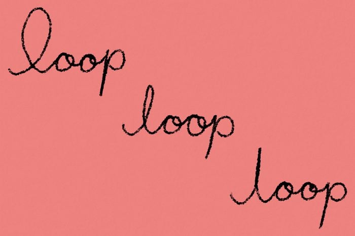 Handwriting showing different ways to loop an "l"