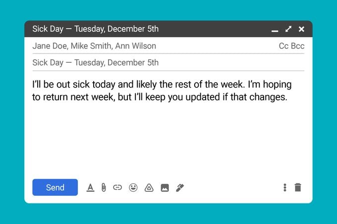 Email Template How To Write A Sick Day Email