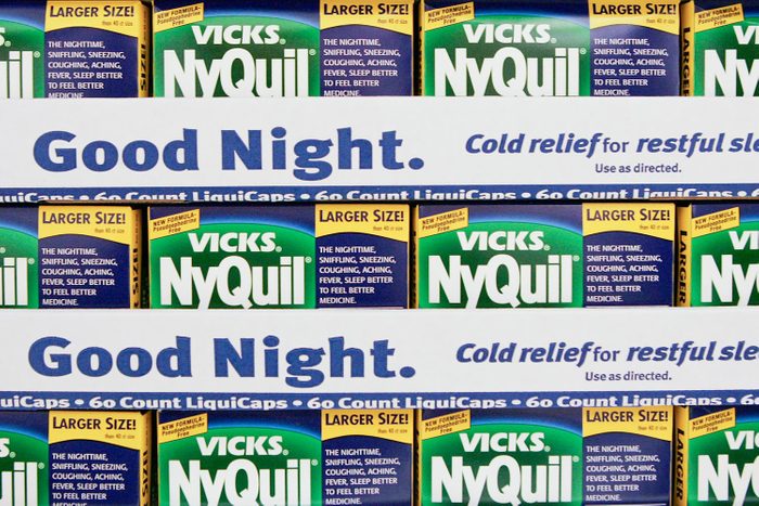 Vicks Nyquil Seen Packaged in Large Quantities in a Wholesale Big Box Store