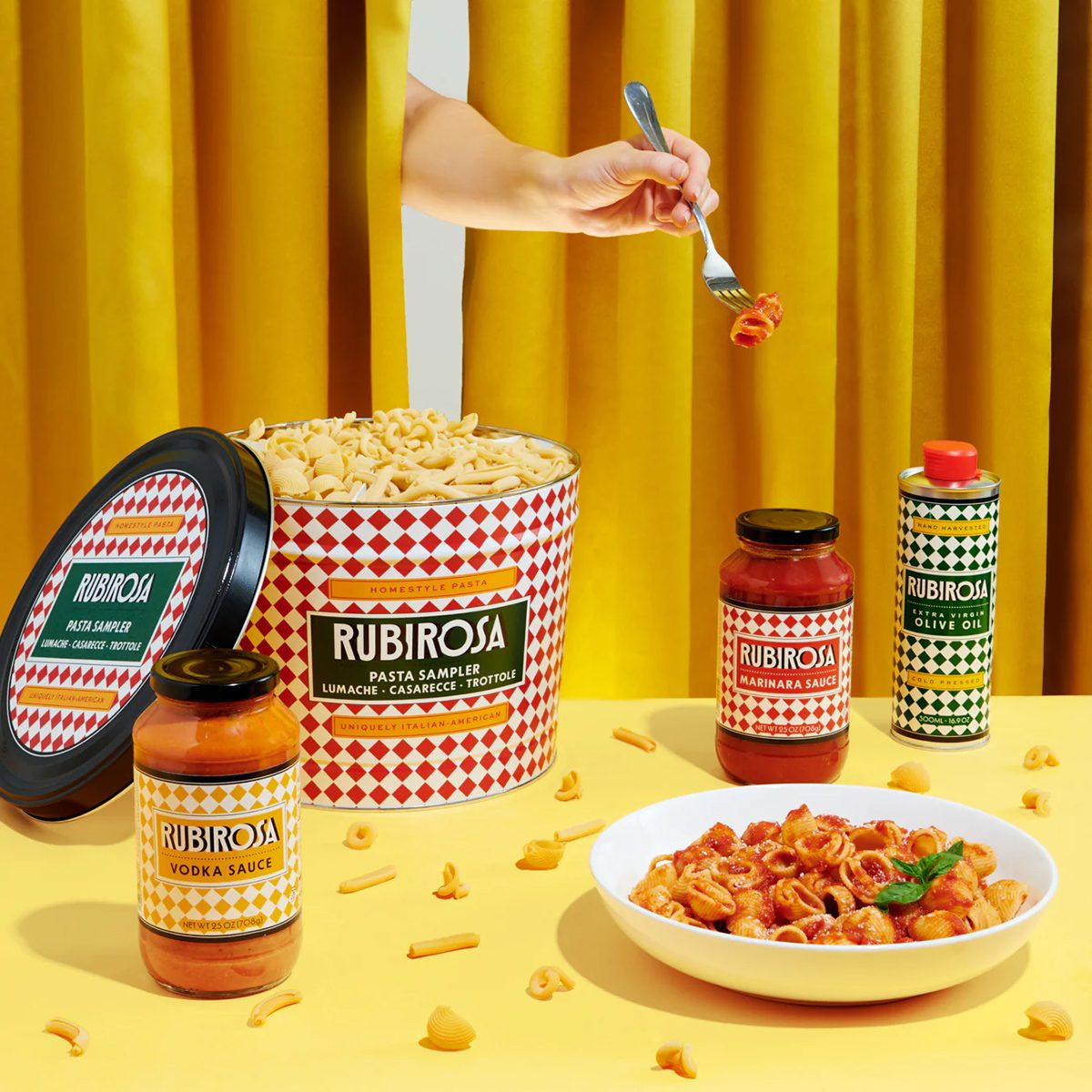 Pasta Sampler, Sauce & Olive Oil Gift Set Ecomm Via Rubirosanyc.shop