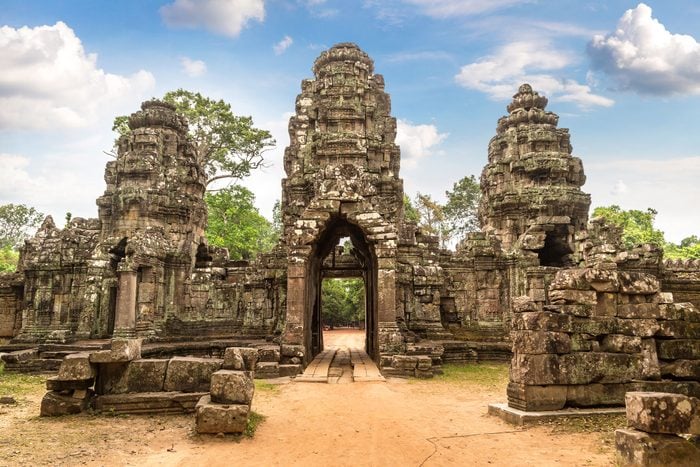 Preah Khan Temple In Angkor Wat Cambodia