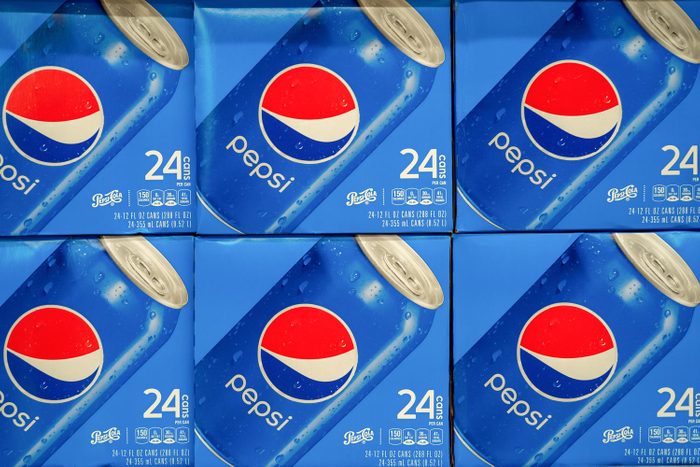 Pepsi 24 Pack Soda Cases Pictured in a Grocery Store in Austin Texas