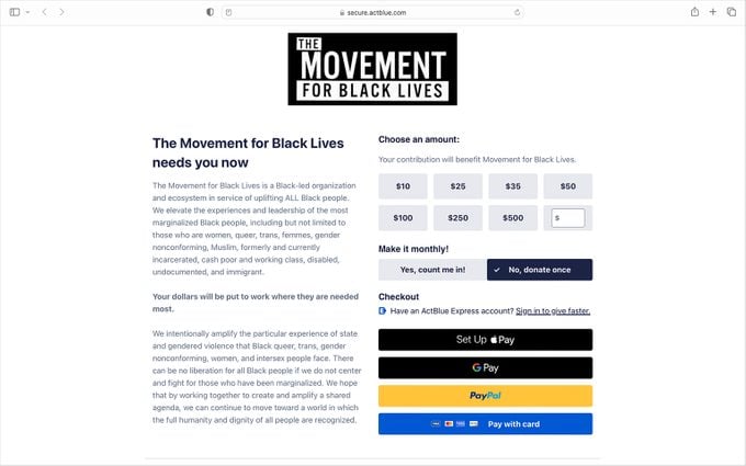 55 Blm Charities And Organizations To Donate To Right Now3 Ecomm Via Secure.actblue.com