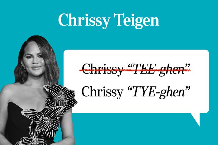 Famous Peoples Names Youre Probably Mispronuncing 16 Chrissy Teigen Gettyimages 1788636434