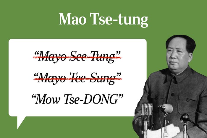 Famous Peoples Names Youre Probably Mispronuncing 23 Mao Tse Tung Gettyimages 163399714