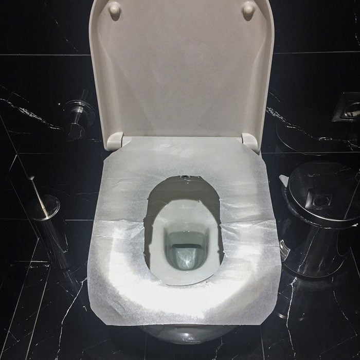 Paper cover on Toilet seat