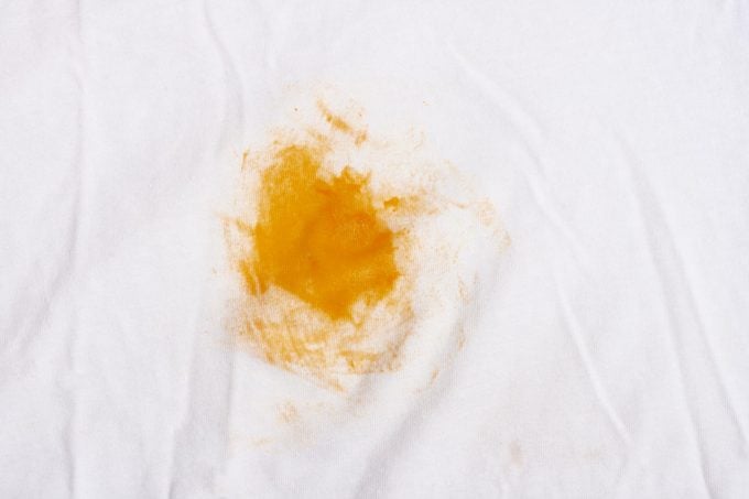 turmeric stain on white shirt