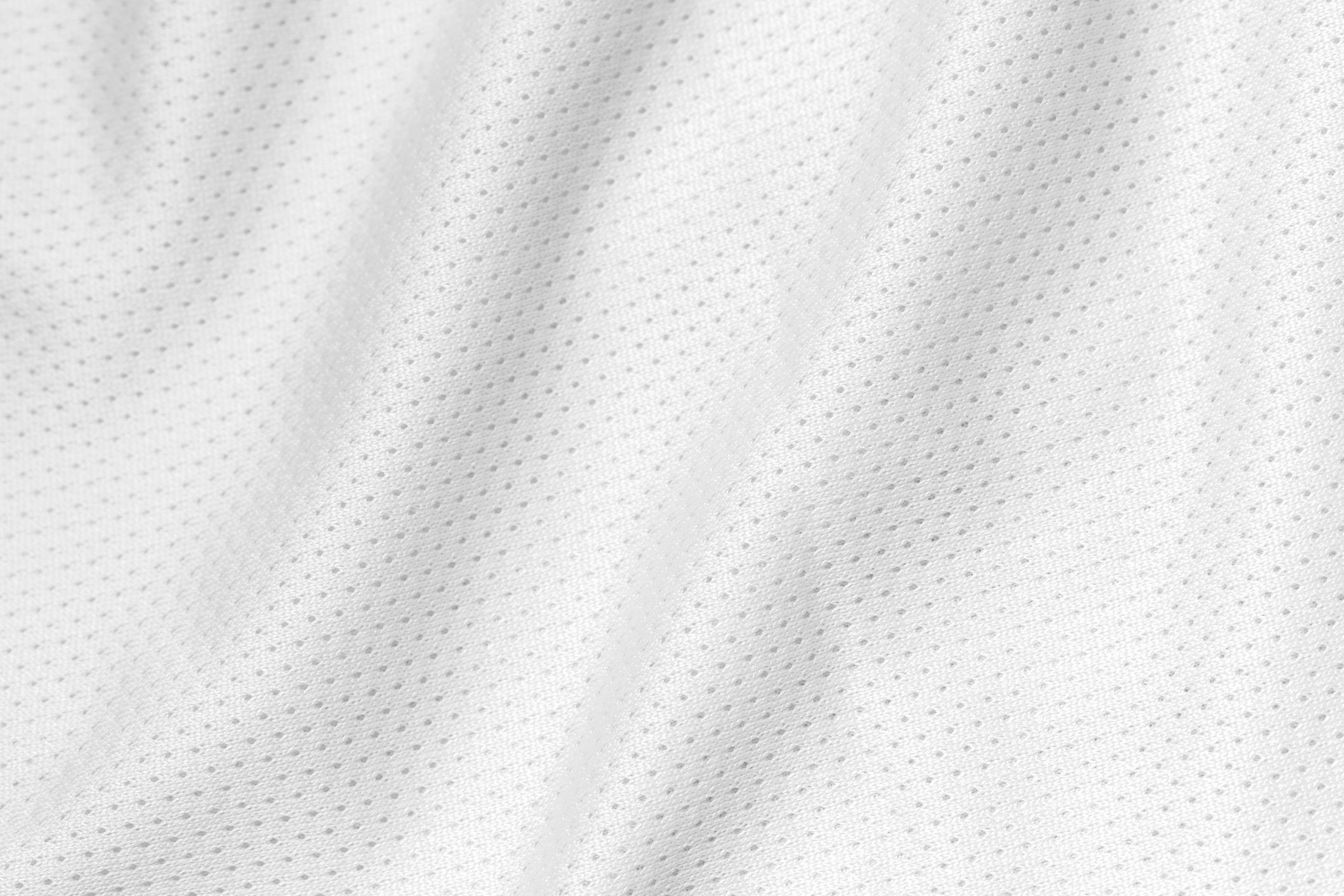 White color sports clothing fabric football shirt jersey texture and textile background.
