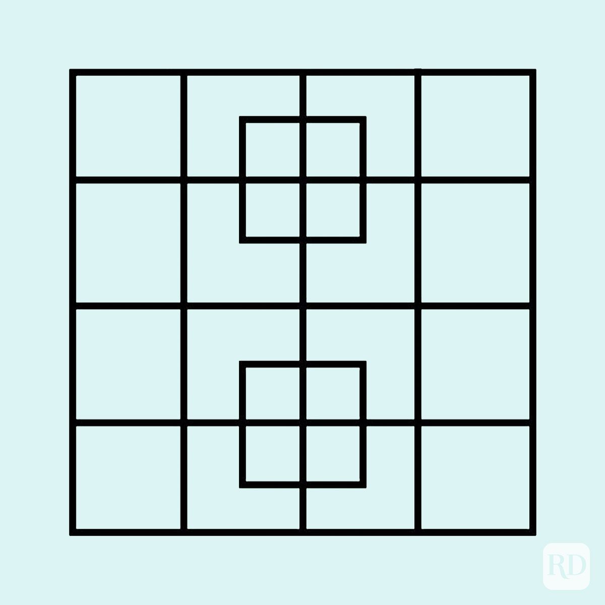 14 Visual Brain Teasers And Puzzles That Will Leave You Stumped How Many Squares Do You See In This Puzzle Graphic