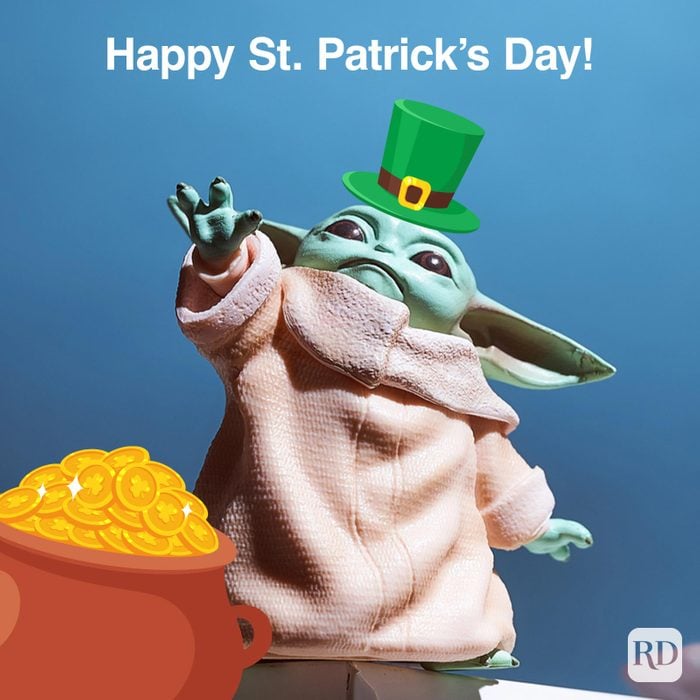 St. Patrick’s Day Meme of Baby Yoda.