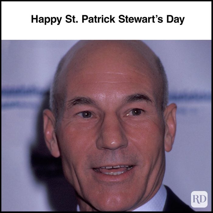 St. Patrick’s Day Meme on Patrick Stewart.