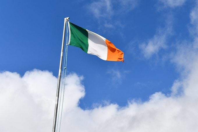 irish flag against sky