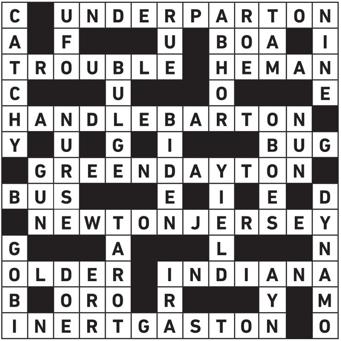 May 2021 Printable Crossword Answers