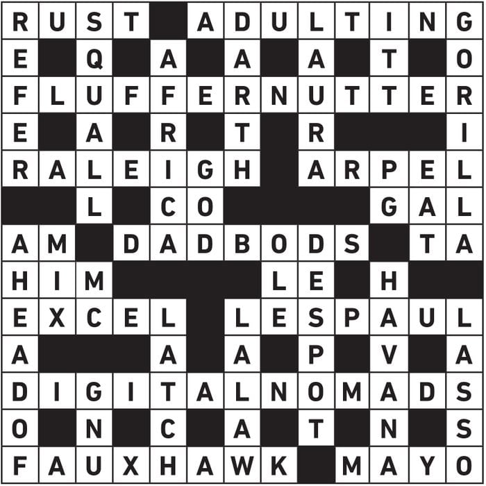 May 2022 Printable Crossword Answers