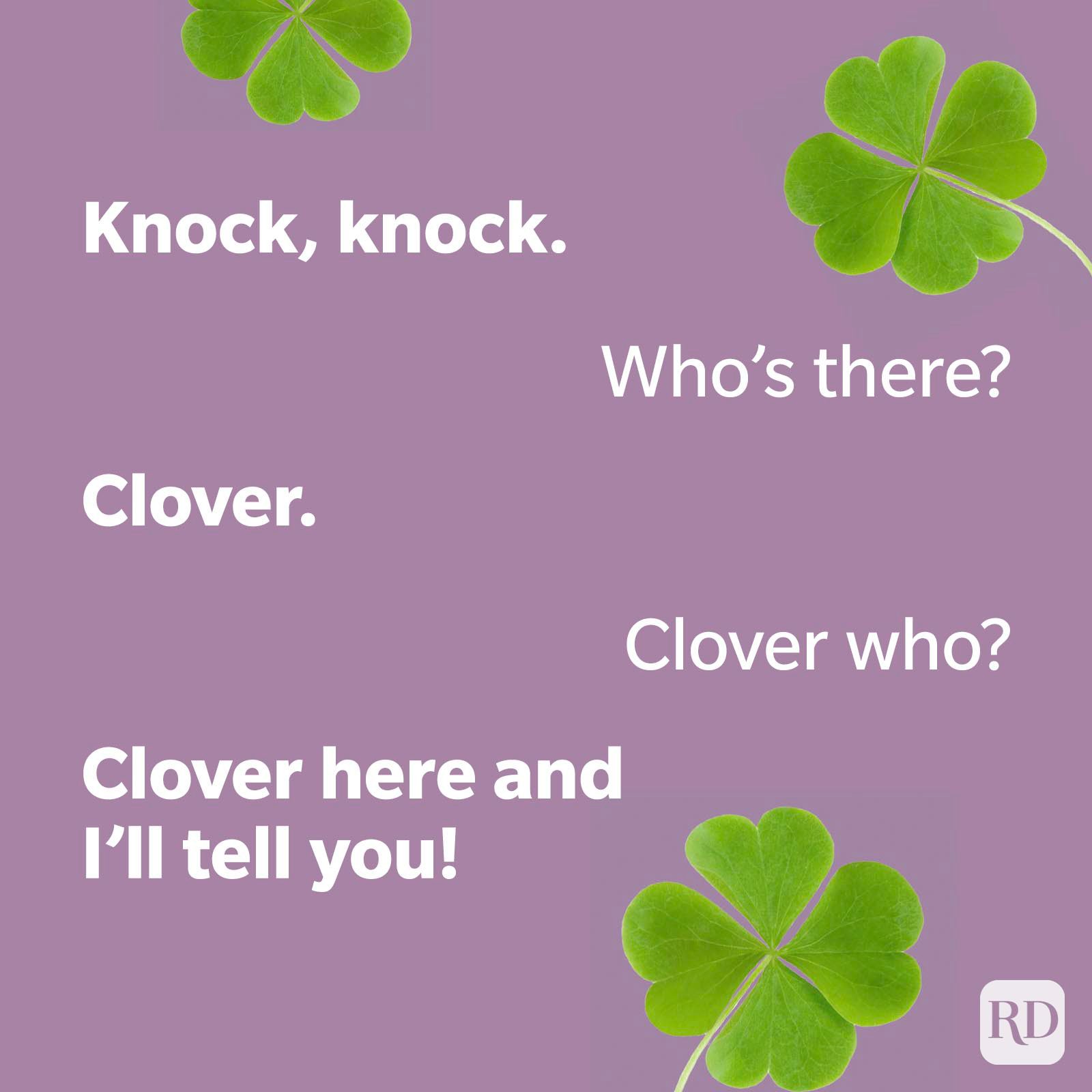 St Patricks Day Knock Knock Joke Clover