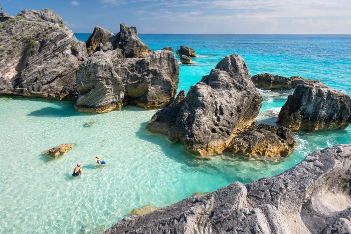 Beautiful Cove With Crystal Clear Water Next To Horseshoe Bay Beach Bermuda