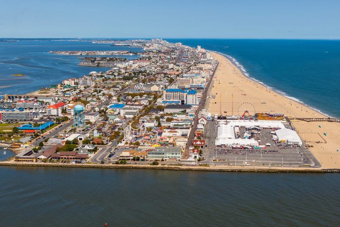 Aerial view of Ocean City, MD