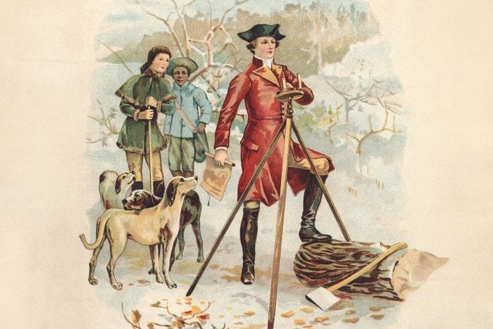 Illustration of George Washington and Dogs