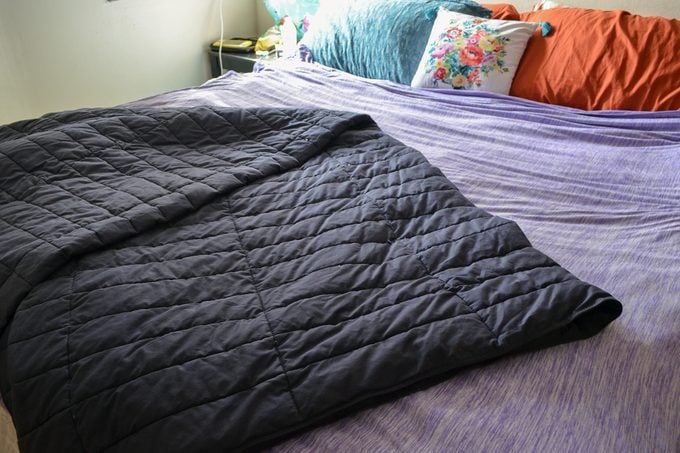 True Temp Blanket on bed
