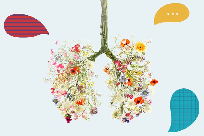 Healthy Tip Of The Week Community Page Breath In Breath Out flower lungs concept